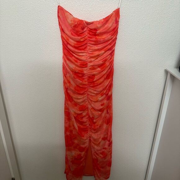 Coral Lulus Late Night Crush Orange Multi Mesh - Picture 4 of 6